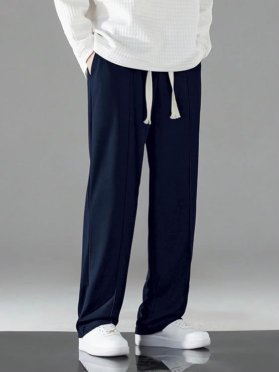 Image of GRECIILOOKS Men's Lycra Cargo Track Pants - Loose Fit Joggers for Men | Korean Style Travel & Lounge Wear with Pockets (Available in Plus Size)
