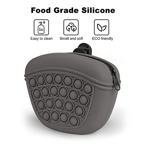 Dog Treat Pouch, Upgraded Silicone Treat Pouches for Pet Training, Convenient Dog Treat Bags with Zipper Closing and Waist Clip – Portable Dog Training Container Dog Treat Pouch, Upgraded Silicone Treat Pouches for Pet Training, Convenient Dog Treat Bags with Zipper Closing and Waist Clip – Portable Dog Training Container