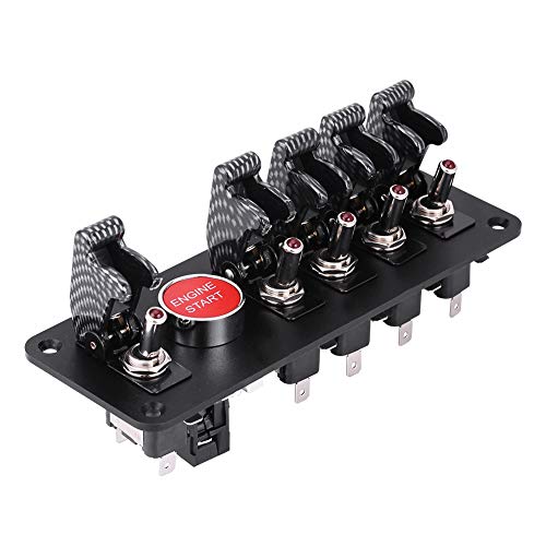 Kit de painel de interruptor de ignição, painel de interruptor de partida do motor 40 A, 12 V, 6 gru