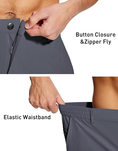 Mens Stretch Dress Shorts 9 Inch Lightweight Quick Dry Hiking Golf Shorts for Men Casual Outdoor Work 3 Pockets3