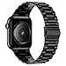 iiteeology Lightweight Stainless Steel Band Designed for Apple Watch Ultra 2 & Ultra, Series 1-10, 46mm, 45mm, 44mm, 42mm, Replacement iWatch Bands for Men & Women,Jet Black