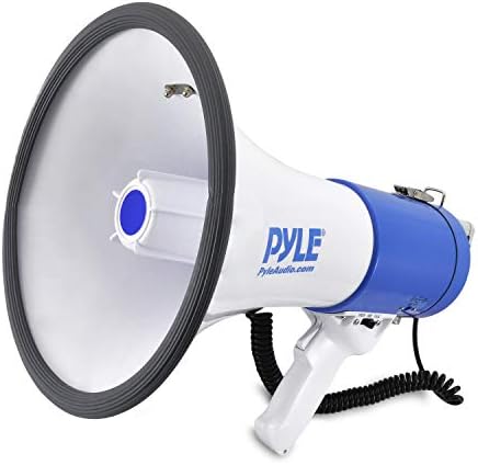 PYLE-PRO Portable Megaphone Speaker PA Bullhorn - Built-in Siren, 50W Adjustable Volume Control in 1200 Yard Range, Ideal for Any Outdoor Sports, Cheerleading Fans&Coaches or for Safety Drills-PMP50