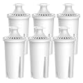 Waterdrop C06 Replacement for Brita® Filters, Pitchers, Dispensers, NSF Certified Pitcher Water Filter, Brita® Classic OB03, Mavea® 107007, 35557, and More, 6 Pack