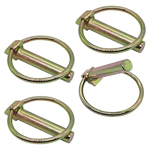 SKIR'CO (4 pezzi) Spine a scatto in acciaio zincato 8 mm, spine a scatto con bloccaggio, DIN 11023, perno in metallo con anello