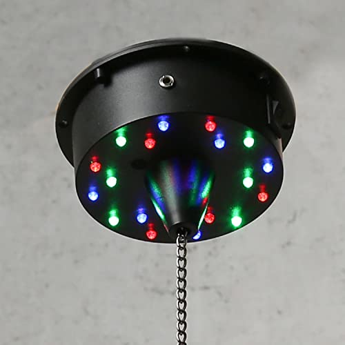 Boule à facettes avec moteur LED à changement de couleur 20cm - 2