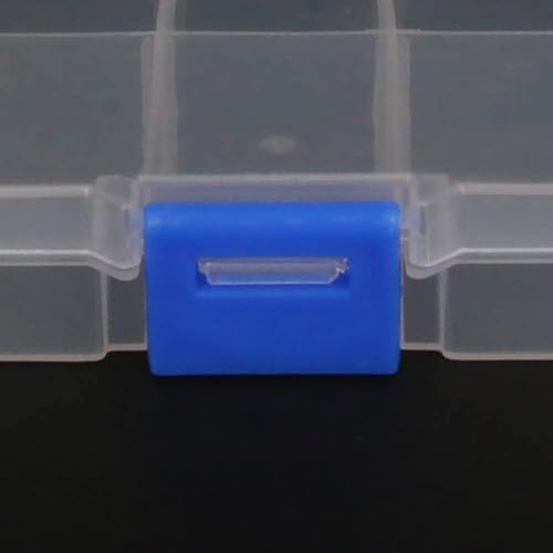 Miniatura 6 de Heyiarbeit Caja de almacenamiento de componentes PP 5.118x2.756x0.866 in Organizador de plástico Contenedor ajustable 10 rejillas extraíbles Cajas