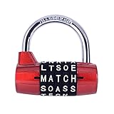 Gym Locker Lock,5 Letter Word Lock,5 Digit Combination Lock,Safety Padlock for School Gym Locker,Spo