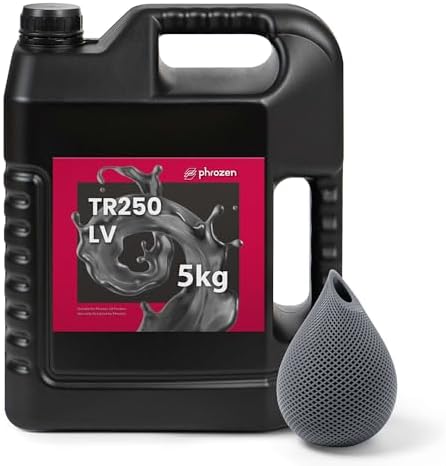 phrozen High Temp 3D Printer Resin [TR250LV], Functional Resin HDT80 °C 405nm DLP LCD UV-Curing Photopolymer Resin for Prototyping, Ducting, Molding, High Precision Printing,5kg