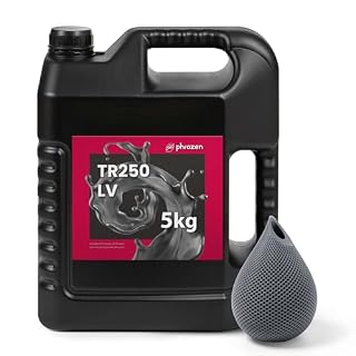 phrozen 光造形 3Dプリンター用 UVレジン [TR250LV] 耐熱性 光硬化樹脂 LCD/SLA 3Dプリンタ向け 高精度 高速硬化 低収縮 非脆性 造形材料 (5000g, グレー)