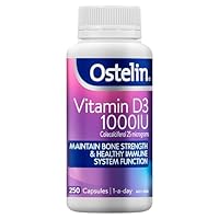 Ostelin Vitamin D3 1000IU Capsules 250 - Supports Bone Strength - Maintains Healthy Immune System & Muscle Function - Supports General Well-Being