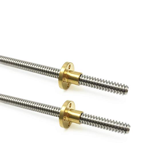 Vis plomb TR8x2 en acier rigide de 350 mm et écrou laiton T8 pour axe Z CNC