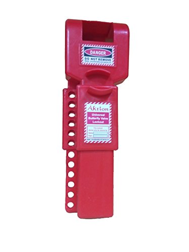 Image of Butterfly Valve Lockout Device AK-BFL-16A, Red (Pack of 2)