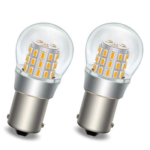 SOFOC P21W 1156 BA15S Bombilla LED 6V 12V DC Ámbar/Amarillo Para Luz Intermitente Automotriz Luz de Marcador Lateral 3014 39SMD 1000Lm Más Brillante 2Pcs