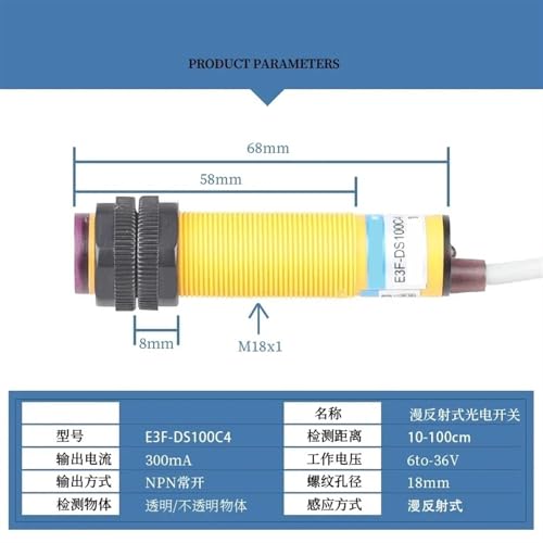 Sensor fotoeléctrico E3F-DS100C4 para domótica e interruptor de paso en accesos 4