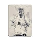 Lukas Podolski Blechschild, Vintage, Metall, Pub, Club, Café, Bar, Zuhause, Wandkunst, Dekoration, Poster, 30 x 40 cm, 1 Stück