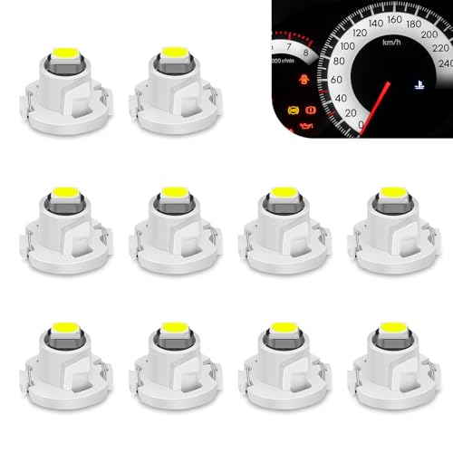 10 bombillas LED T4.2 para auto, luz blanca miniatura 1