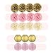EPIQUEONE Tissue Paper Pom Poms & Party Lanterns Set - Easy-Setup Birthday Decor - Reusable Wedding Decorations - Includes Tissue Paper Garland & Honeycomb Decor - 22-Piece Set, Pink/Ivory/Gold