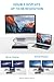 Thunderbolt 4 Docking Station, QGeeM 16-in-1 Quadruple Display Docking Station 4K or Single 8K Video Output USB C Hub Compatible with MacOS & Windows