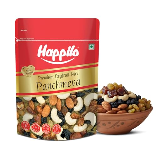 Image of Happilo Classic Panchmewa Dry Fruit Mix 400g | Fit for Fasting | Healthy Snacks Mixed Nuts | Dates | Golden Raisins | Afghan Raisins | Cashews | California Almonds