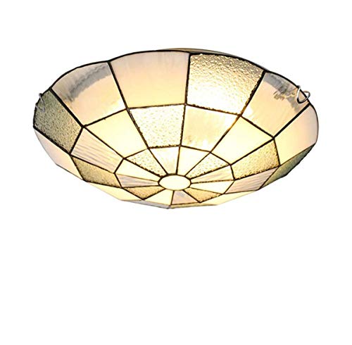 Stil Mittelmeer Led Deckenleuchten Vintage Glasmalerei Deckenleuchte Leuchte Für Schlafzimmer Wohnzimmer Flur Warmlight 50cm