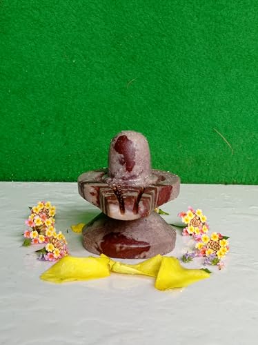 Image of Akhand Shivling Natural & Origanal Narmada Stone Shivling, Narmadeshwar 4 x 4 Inch Akhand Shivling. [Size:- 4 x 4] (Multicolor)