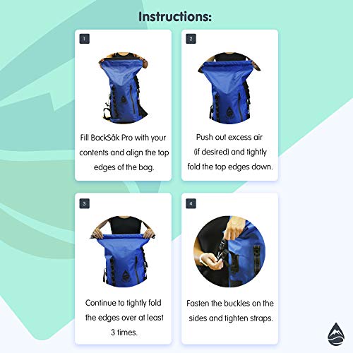 Skog Å Kust BackSåk Pro Waterproof Floating Backpacks with Exterior Airtight Zippered Pocket | Grey, 25 Liter by Skog Å Kust - Image 8