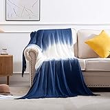 SPAOMY Gradual Gradient Ombre Super Soft Throw Blanket with Tassels for Couch Warm Cozy Lightweight...