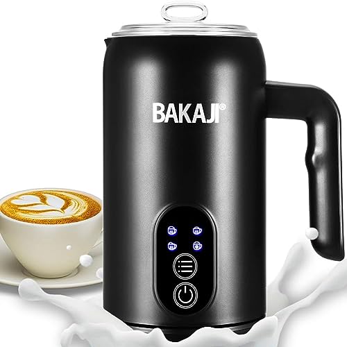 BAKAJI Montalatte Elettrico 4 in 1, Cappuccinatore...