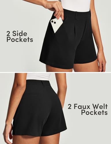 IUGA Dress Shorts for Women High Waisted Dressy Casual Trouser Shorts - Image 6