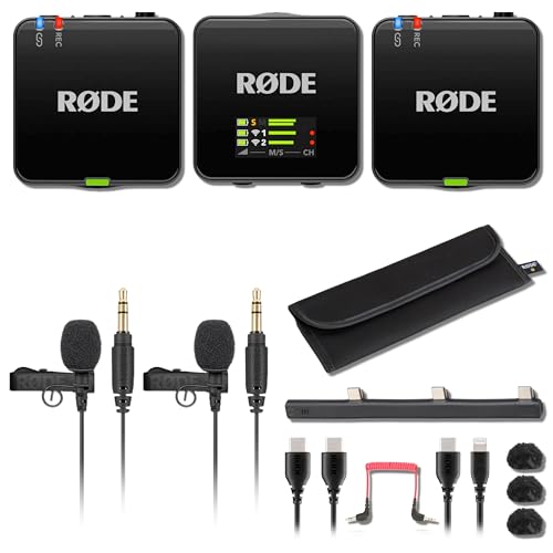 Rode Wireless GO III Dual-Channel Wireless Microphone System with 2X Rode Lavalier GO Professional Wearable Microphone