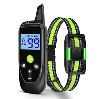 IHPUKIDI Collier de Dressage pour Chien avec Télécommande – 3 Modes (Bip, Vibration, Choc), Portée 1000m, Étanche IP67, Lampe LED, Rechargeable, Convient Petits Moyens Grands Chiens