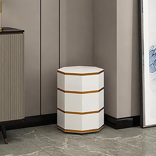 FFCSW Rotatorio zapatero con puertas - Almacenamiento oculto zapato organizador torre para entrada, zapatero multifuncional, de pie zapato organizador para pasillo, entrada, armario(White C,35*45cm)