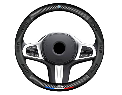 Custom-Fit Steering Wheel Cover For Bmw. Car Steering Wheel Covers Auto Interior Accessories, Anti Slip & Odor Free, Designed Accessories For Bmw (For Bmw,Black) #TOP7