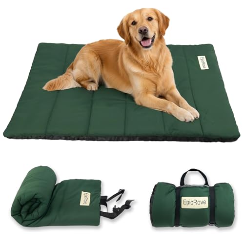 EpicRove Tappetino per Cani Impermeabile e Imbottito (110 × 68 cm) – Antiscivolo, Resistente ai Morsi, Lavabile in Lavatrice, Pieghevole – per Interni ed Esterni