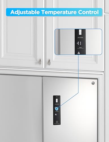 Commercial Cool 18.9 Cu. Ft. French Door Refrigerator, 33 Inch Wide Refrigerator with 2 Bottom Mount Freezer Drawers, Frost Free, LED Lighting, Digital Temperature Control, CCRF1890KW, White on Fridge.com