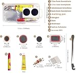44-56 Piezas Kit Repara Pinchazos Bicicleta,Kit de Reparación de Neumáticos de Bicicleta,Parches Bicicleta Autoadhesivo,Unisex Adulto,con Caja de Accesorios,para Ciclistas,vehículos Todoterreno