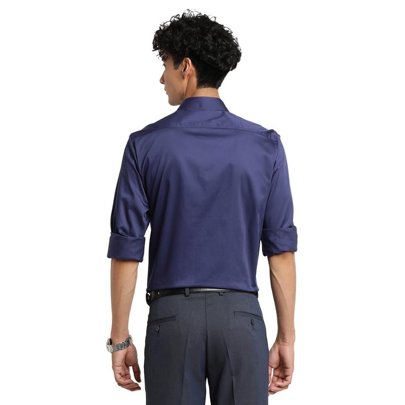 Image of Turtle Men Cotton Solid Slim Fit Ceremonial Shirts