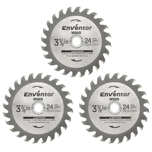 Lame de scie circulaire 85mm Enventor 24T pour bois et plastique x3