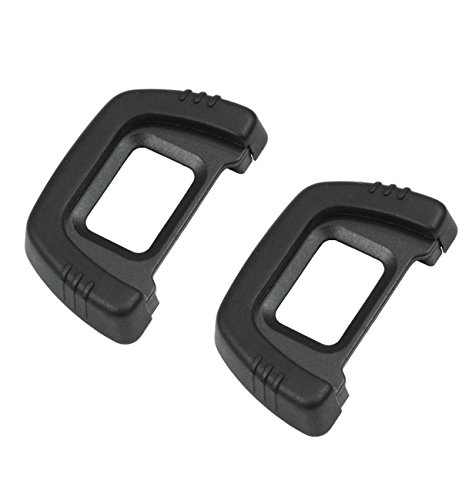 CEARI [2 Pack] DK-23 Rubber Eyecup Eyepiece Viewfinder for Nikon D7100 D7200 D300 D300s DSLR Camera + Microfiber Clean Cloth