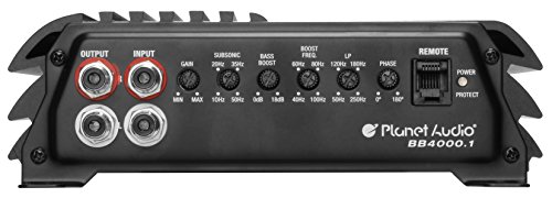 Planet Audio Bb4000.1 Big Bang 3 4000-Watt Monoblock Class D 1 To 8 Ohm Stable Monoblock Amplifier With Remote Subwoofer Level Control #TOP4