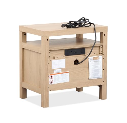Magnussen Home Merrifield Sandstone Beige Drawer Nightstand - Thumbnail 4
