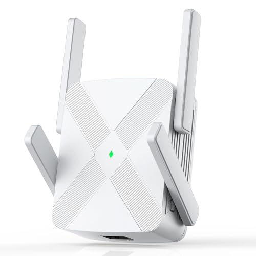 Ripetitore WiFi, 4 antenne Extender WiFi, 1200Mbps Doppia Banda Rinforzo Wi-Fi,...
