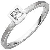 Hochwertiger Damenring aus teilmattiertem 950 Platin gefertigt und mit Legierungsstempel versehen