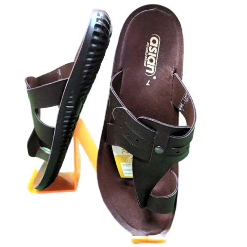Buy A to Z Asian PU Man Slippers Size 5 Brown at Amazon.in