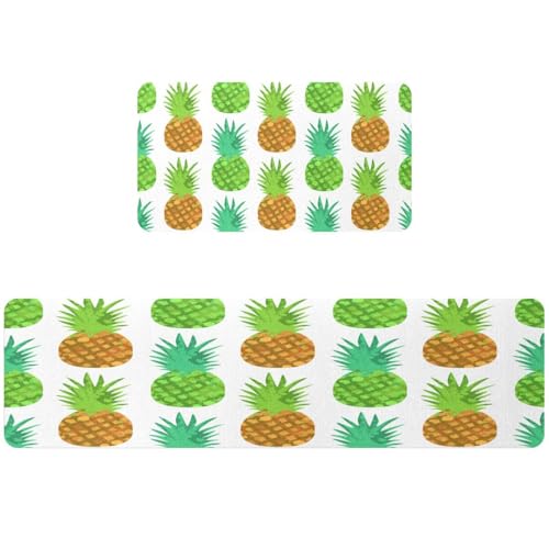 Alfombrillas de cocina antideslizantes lavables y absorbentes tapetes decorativos juego de 2 2