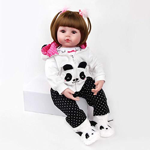 ZIYIUI Lebensechte Reborn Babypuppen 60cm 24 Zoll Weiche Vinyl Silikon Simulation Reborn Babys Mädchen Puppen wie echte… – Bild 3