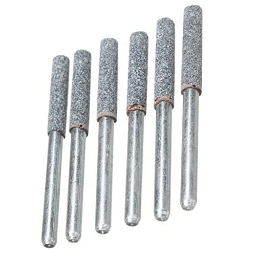 NATEFEMIN 6Pcs 20mm Length 4mm Diamond Grinding Stone Tools Kit 12 Volt Chainsaw Chain Sharpener Accessories Part