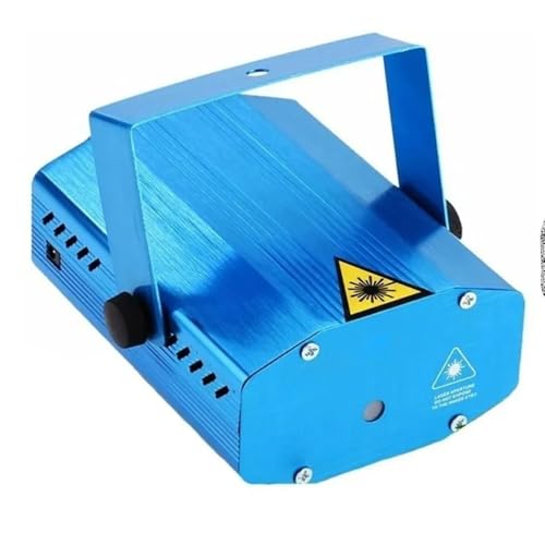 Mini Projetor Laser Holográfico de Natal, Alumínio, Vermelho e Verde, com Tripé, Controle de Velocidade, 13x9,2x5,3cm, Modo Música e Automático