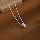 VIROMY Halskette Damen Silber Anhänger Halskette Klein und Zart 14K Versilber Mode Kreuz Anhänger Niedlich Religiösen Minimalist Geschen
