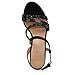 Naturalizer Womens Bridget4 Strappy Block Heel Dress Sandal Black Sparkle 10 W